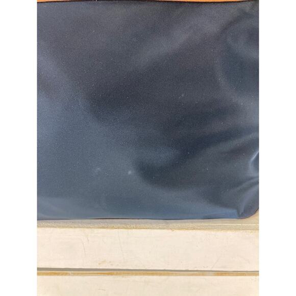 MICHAEL KORS, LARGE NAVY, BRWON NYLON SHOULDER BAG - Picture 3 of 13